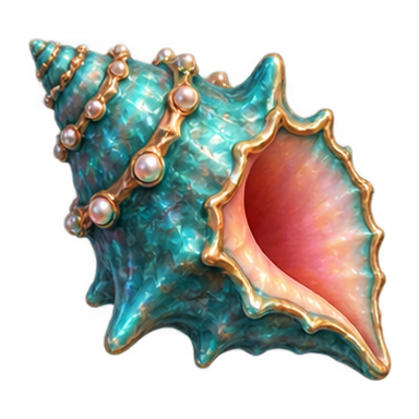 turquoise conch shell