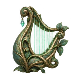 Carved Leaf Harp