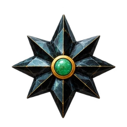 Polished Obsidian Star